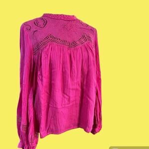 ANTHROPOLOGY women's  size M, blouse, pink
